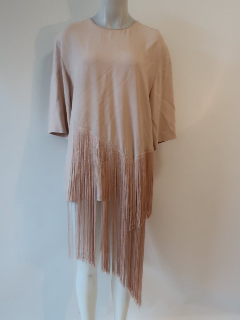 Stella McCartney Blush Fringe Asymmetric Tunic - Picture 2 of 16